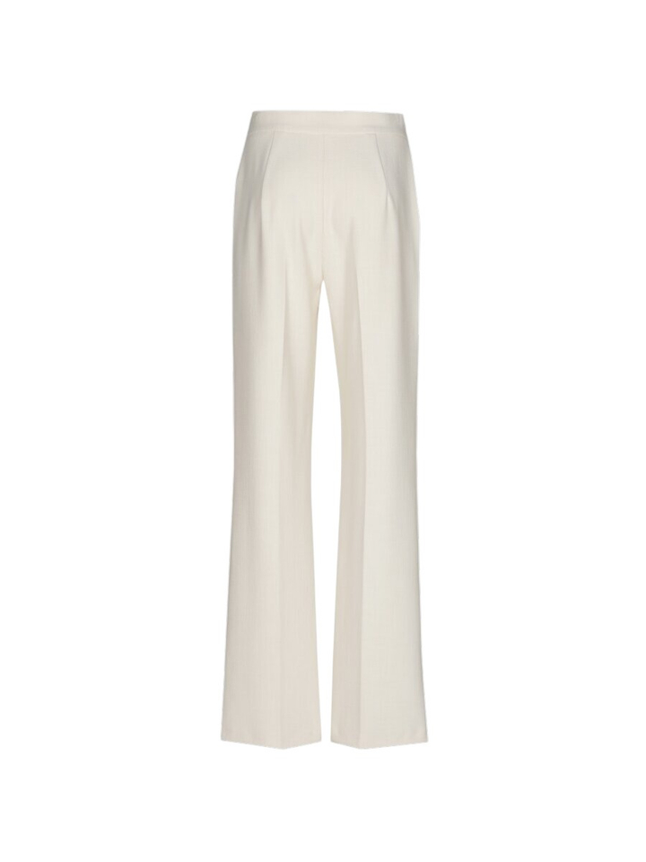 Beige losvallende broek met structuur Caroline Biss