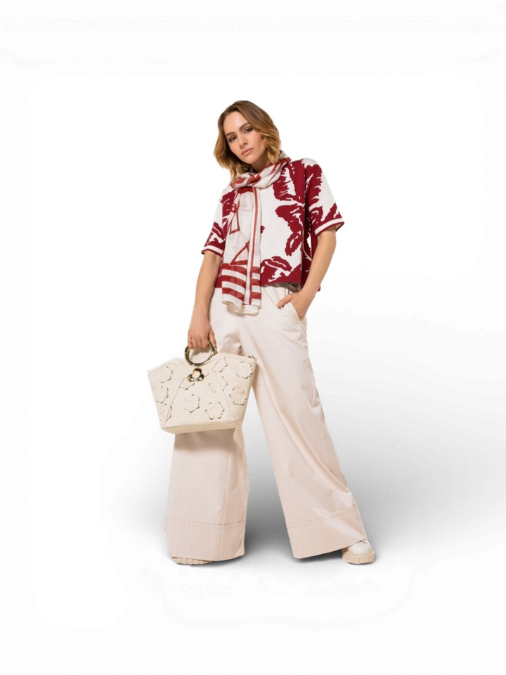 Beige wijde broek Caroline Biss