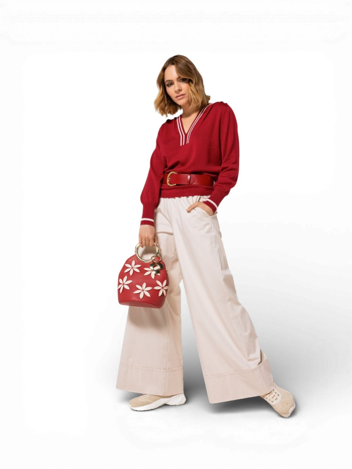 Beige wijde broek Caroline Biss