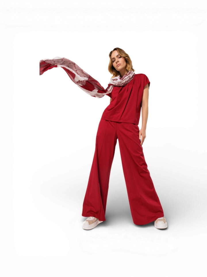 Bordeaux geklede broek Caroline Biss