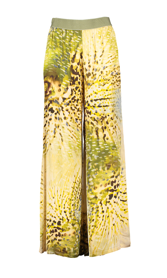 Multicolor wijde broek met print Caroline Biss 