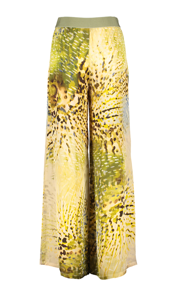 Multicolor wijde broek met print Caroline Biss 