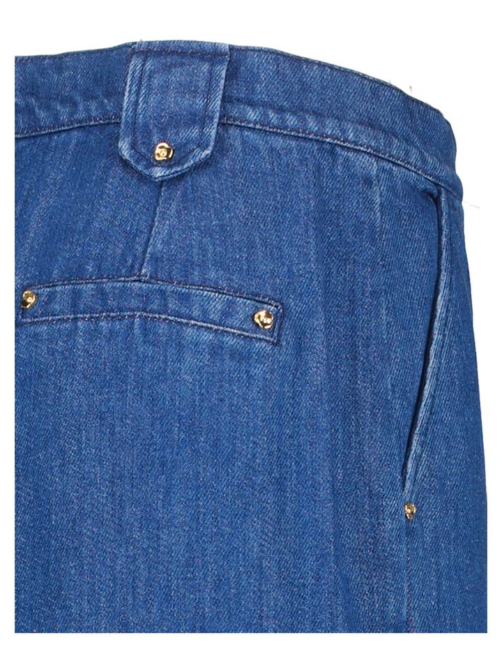 Blauwe broek in soepelvallend denim Caroline Biss