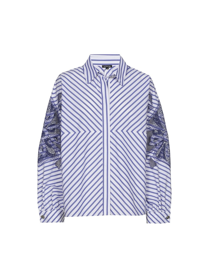 Wit blauw gestreepte bloes Caroline Biss