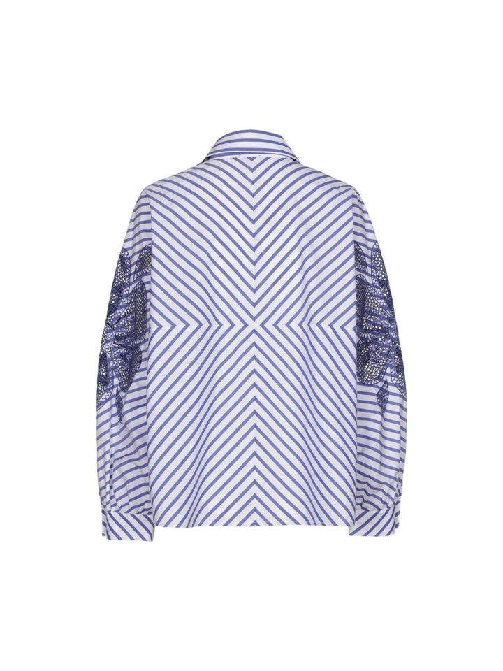 Wit blauw gestreepte bloes Caroline Biss