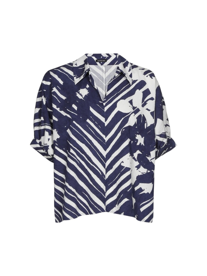 Blauwe bloes met bloemenprint Caroline Biss