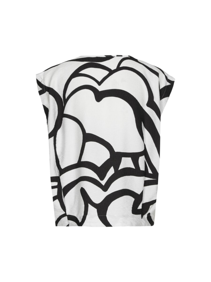 Witte blouse met zwarte print Caroline Biss 