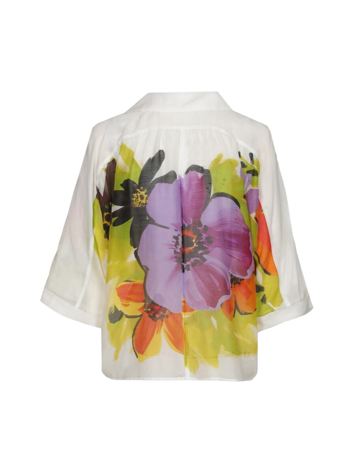 Witte bloes met bloemenprint Caroline Biss 