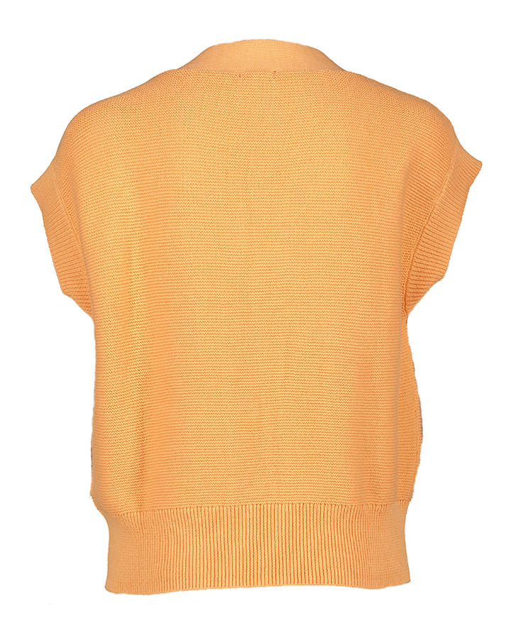 Oranje cardigan met bloemen detail Caroline Biss 