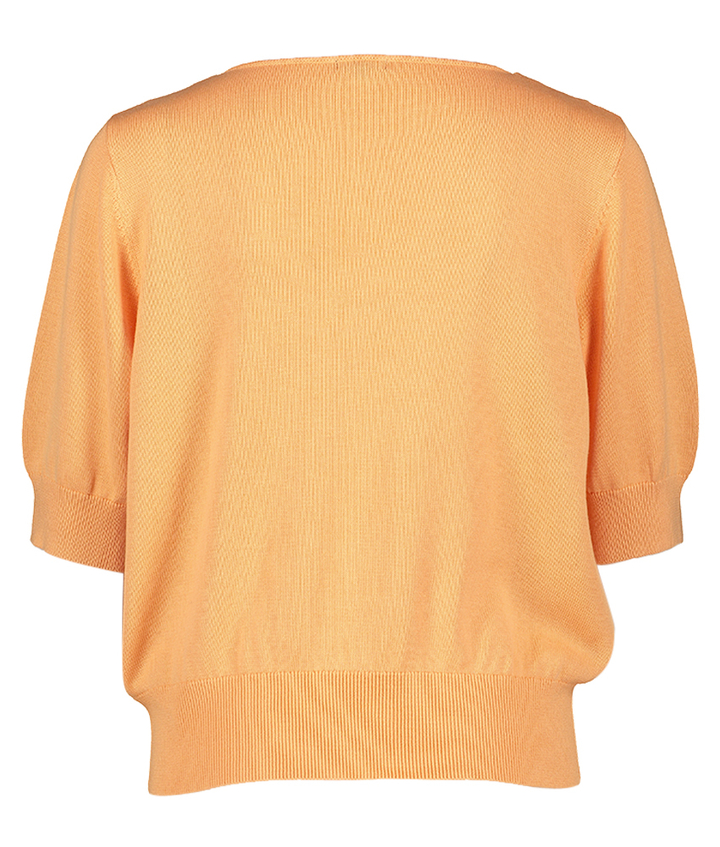 Oranje trui met sjaal detail Caroline Biss 