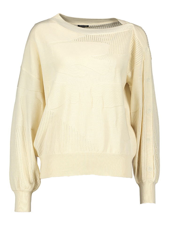 Ecru trui met structuur Caroline Biss