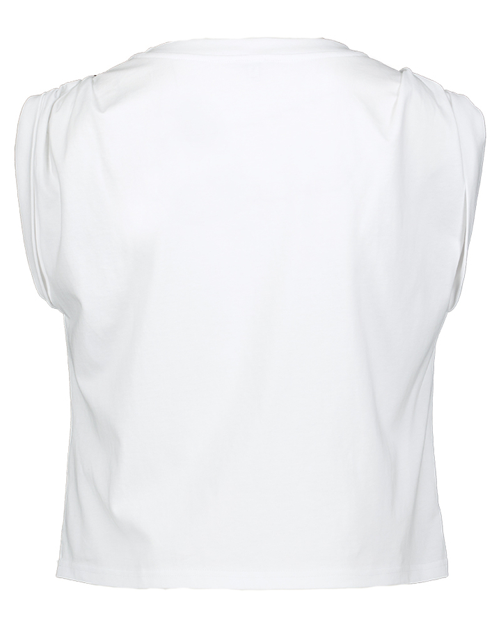 Witte t-shirt met gouden details Caroline Biss 