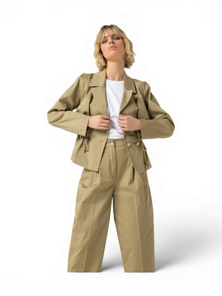 Witte t-shirt met gouden details Caroline Biss 