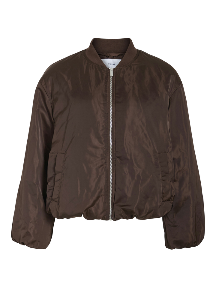 Chocoladebruine bomber jacket Vibillie Vila