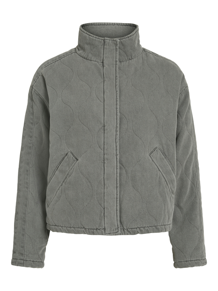 Grijze padded korte katoenen jas Viambella Vila