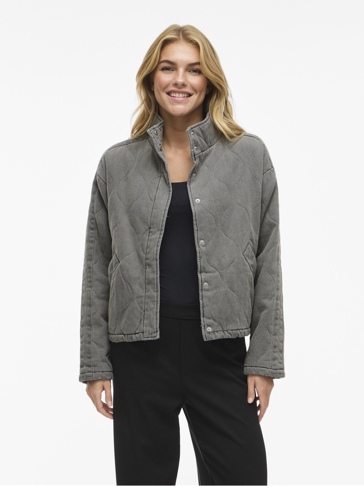 Grijze padded korte katoenen jas Viambella Vila