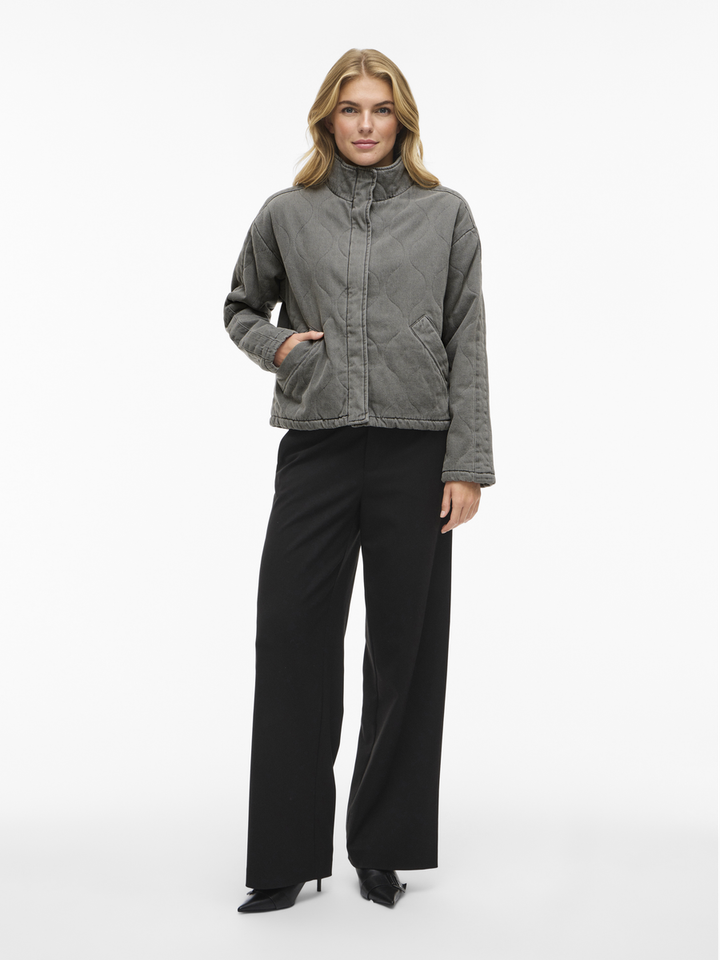 Grijze padded korte katoenen jas Viambella Vila