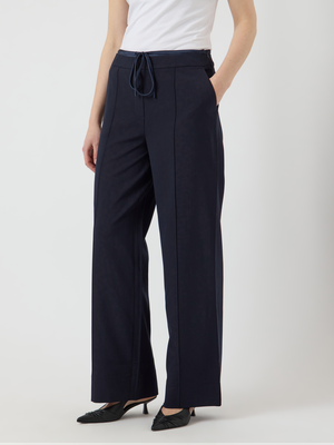 Navy lange broek YAS