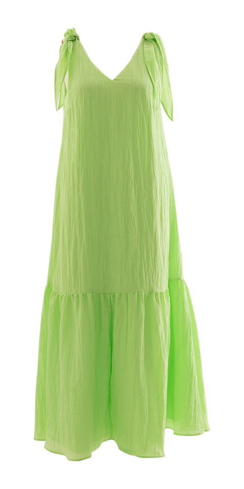 Lichtgroene maxi-jurk Lento Atmos 