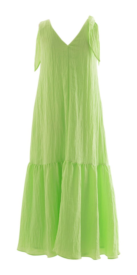 Lichtgroene maxi-jurk Lento Atmos 