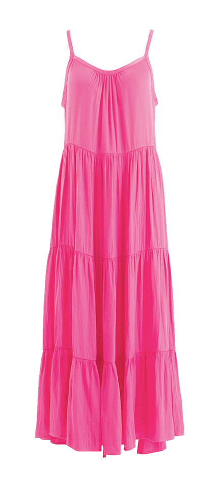 Fuchsia vollant kleed Zaria Atmos 