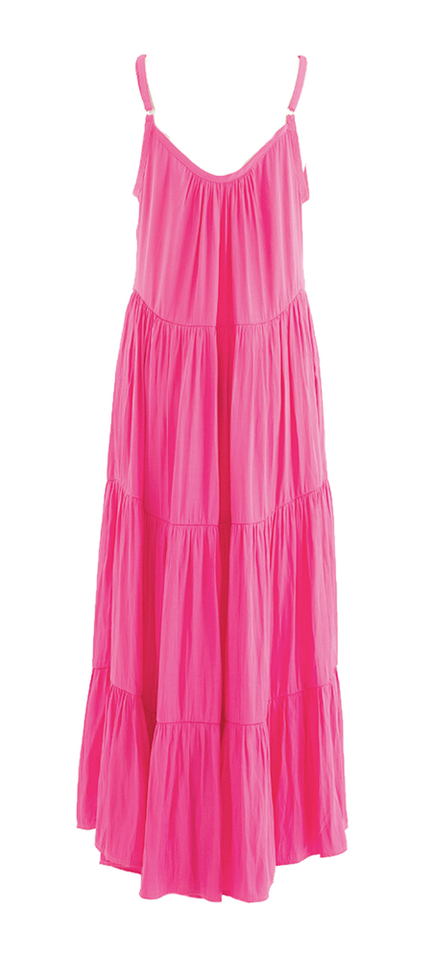 Fuchsia vollant kleed Zaria Atmos 