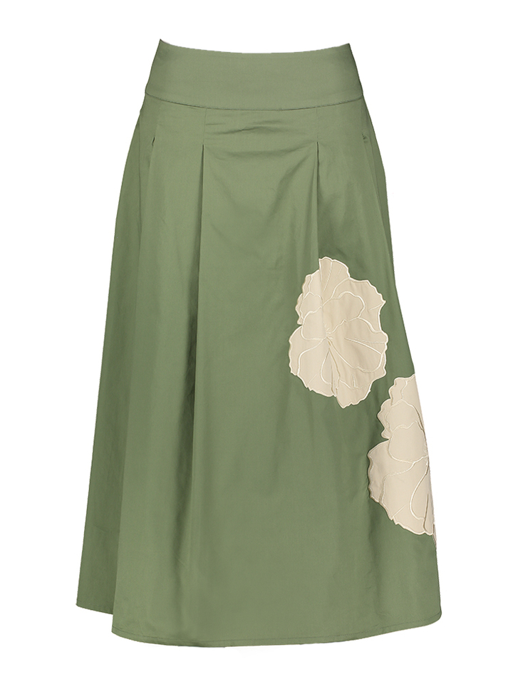 Groene rok met bloem detail Jace Atmos 