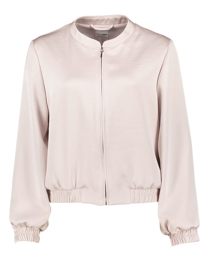 Lichtroze glanzende bomber Inda Atmos