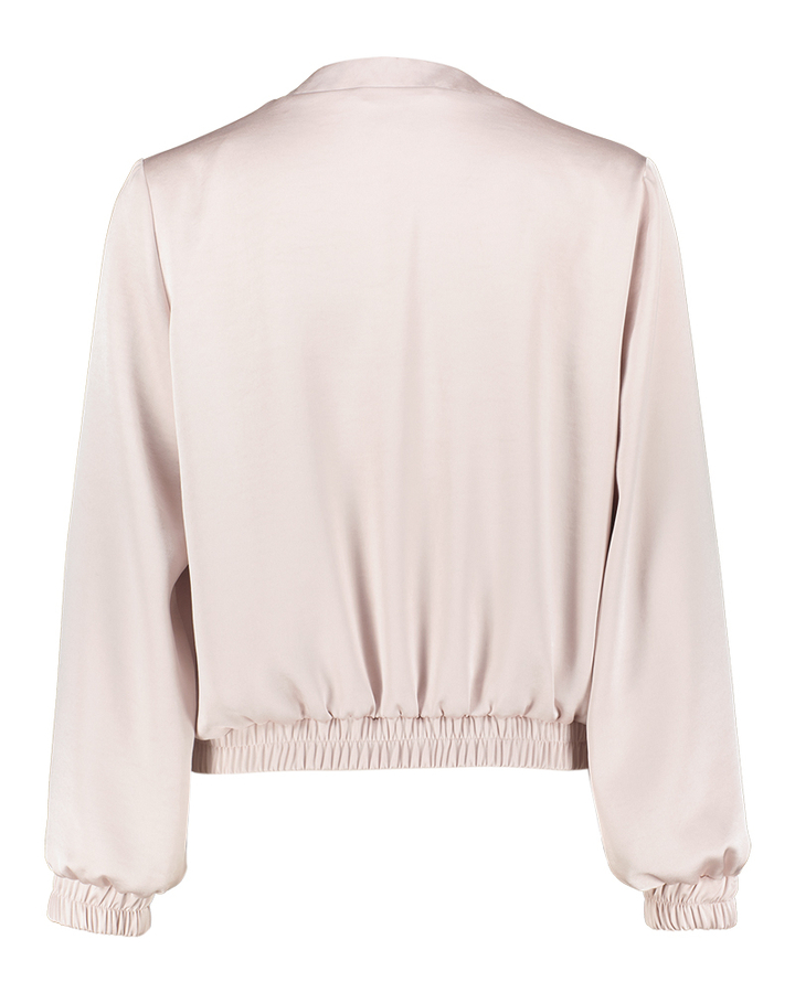 Lichtroze glanzende bomber Inda Atmos