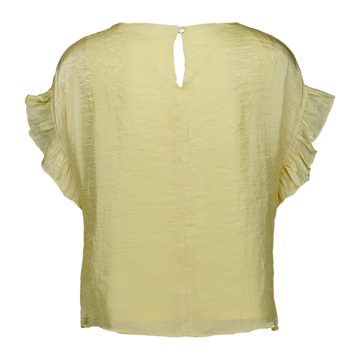 Gele bloes met rushes aan de mouw Aroski Atmos