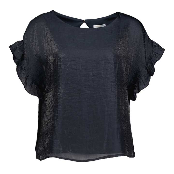 Blauwe bloes met rushes aan de mouw Aroski Atmos 