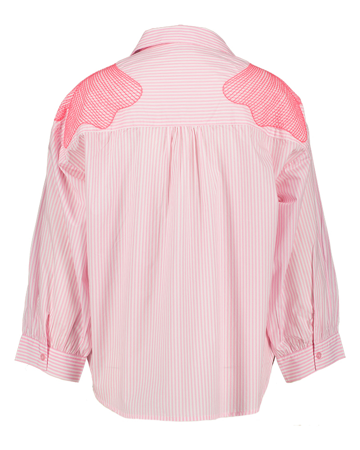 Roze gestreepte bloes met detail Yona Atmos