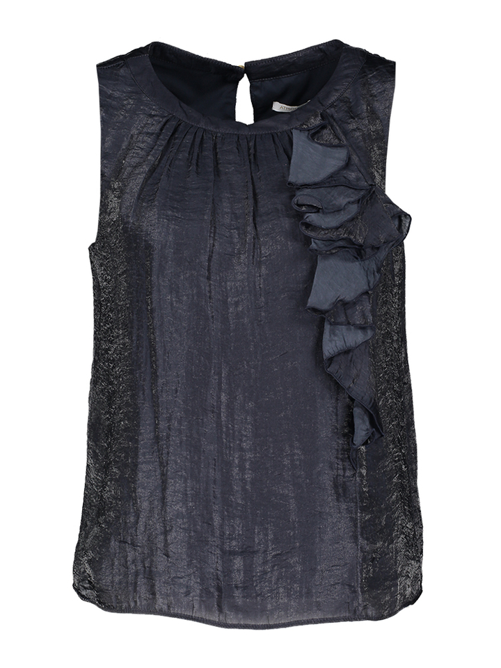 Blauwe top met frul Aroski Atmos