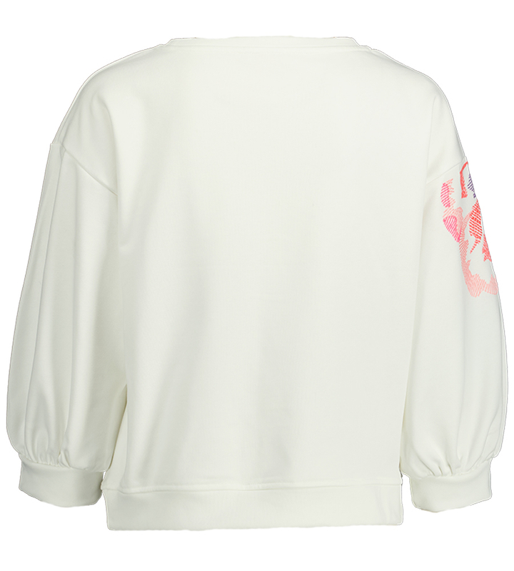 Witte trui met roze print Thirza Senso