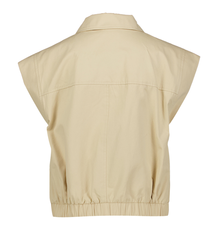 Beige vest met kraag Meysa Senso