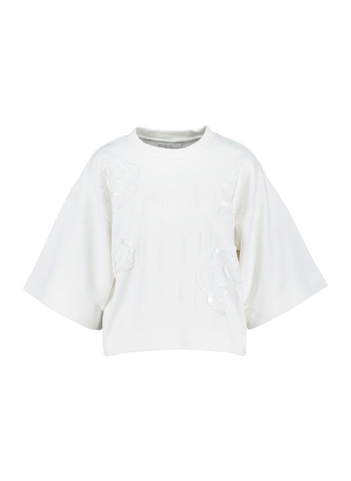 Beige trui met pailetten Fayen Senso 