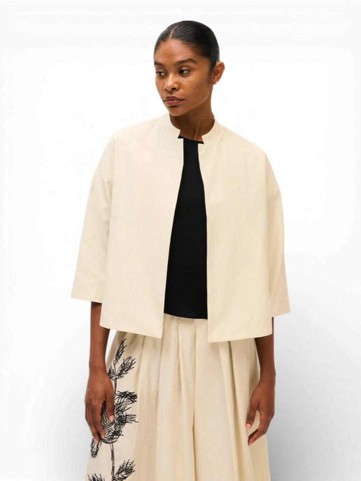 Beige geklede gilet Rosso