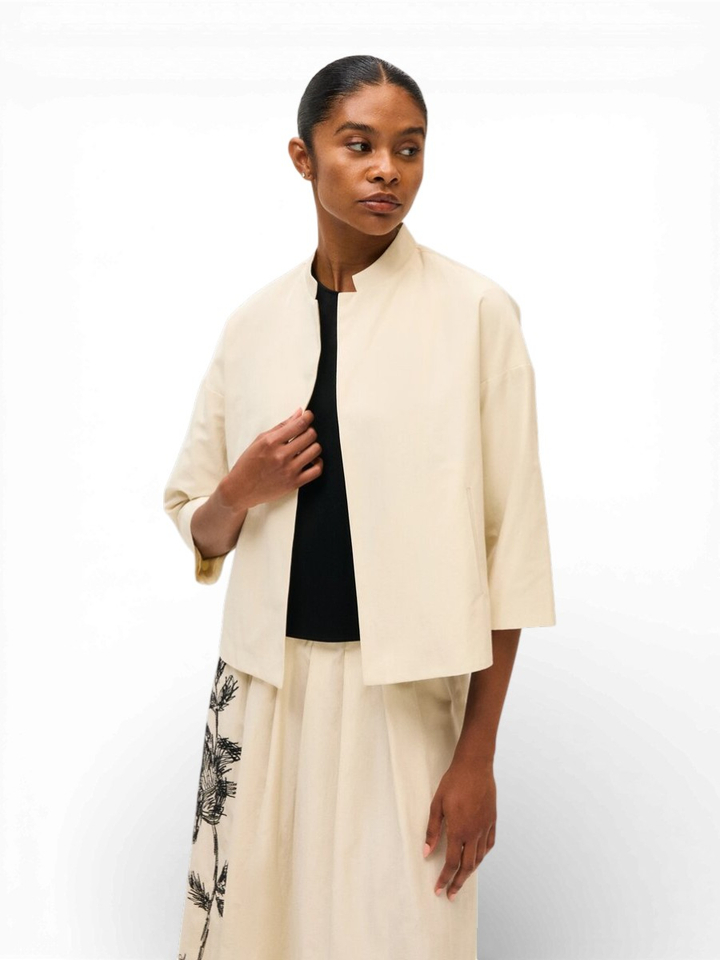 Beige geklede gilet Rosso