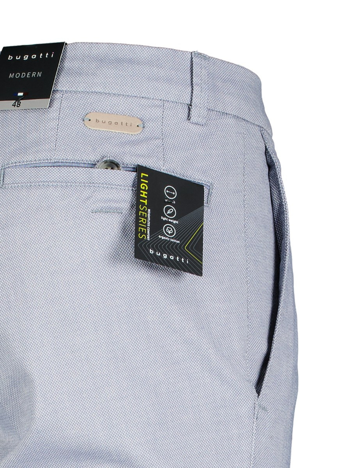 Grijs blauwe chino modern fit Bugatti