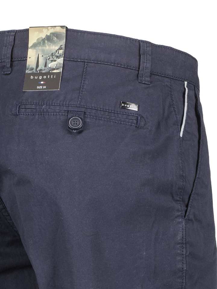Donkeblauwe short Bugatti 