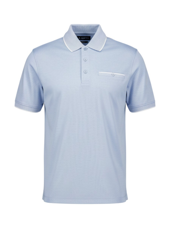 Lichtblauwe casual polo Bugatti