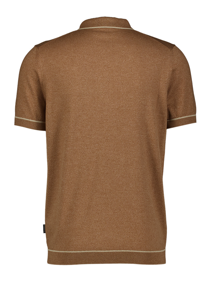 Bruine polo met ritssluiting Bugatti