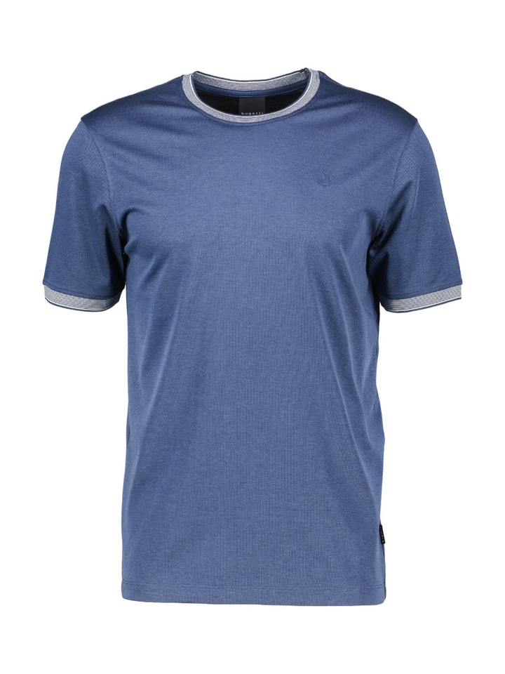 Donkerblauwe t-shirt met detail aan de hals Bugatti