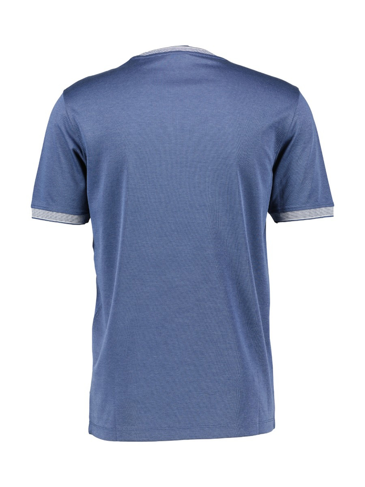 Donkerblauwe t-shirt met detail aan de hals Bugatti
