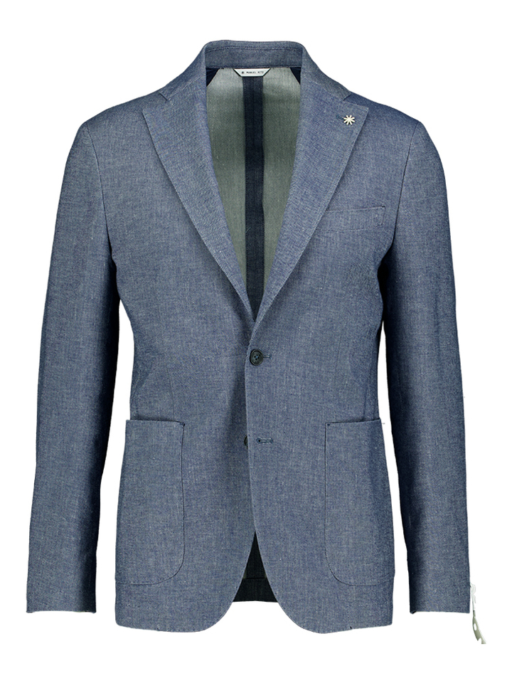 Blauwse geklede blazer Manuel Ritz
