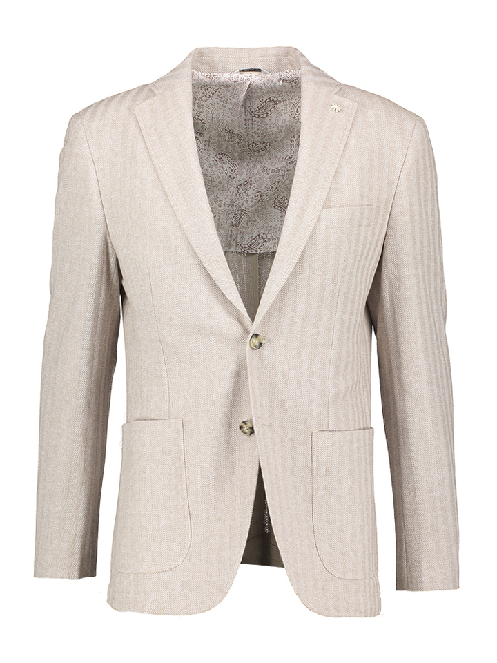 Beige blazer met structuur Manuel Ritz 