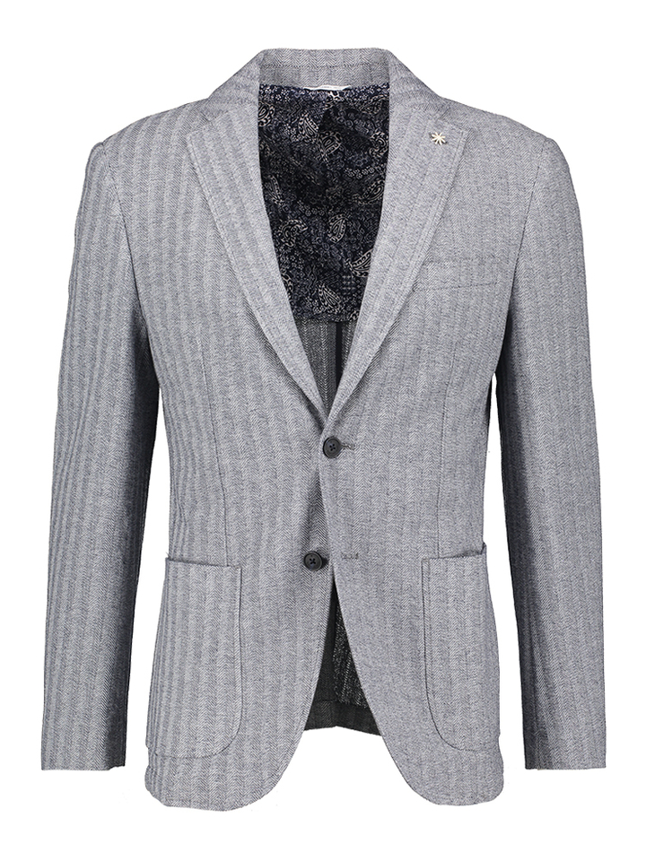 Blauwe blazer met structuur Manuel Ritz 
