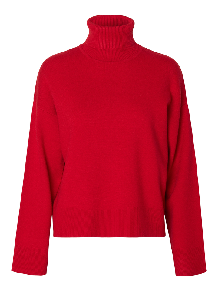 Christian red trui met rolkraag Selected Femme 