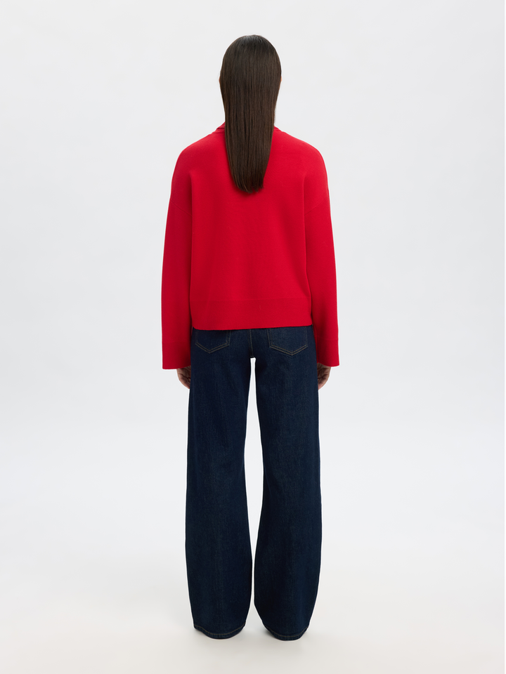 Christian red trui met rolkraag Selected Femme 
