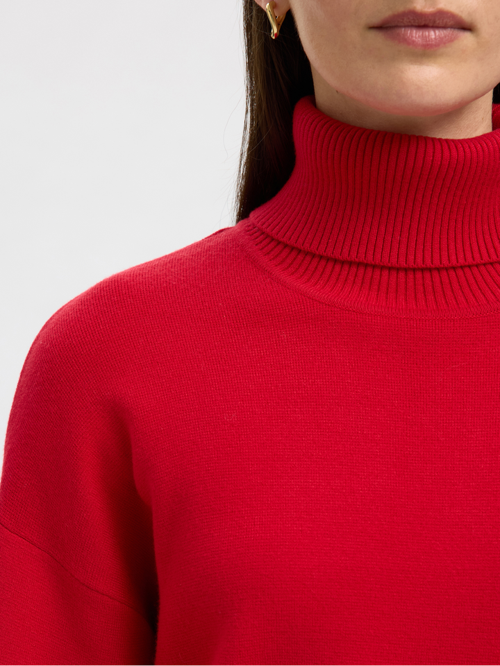 Christian red trui met rolkraag Selected Femme 